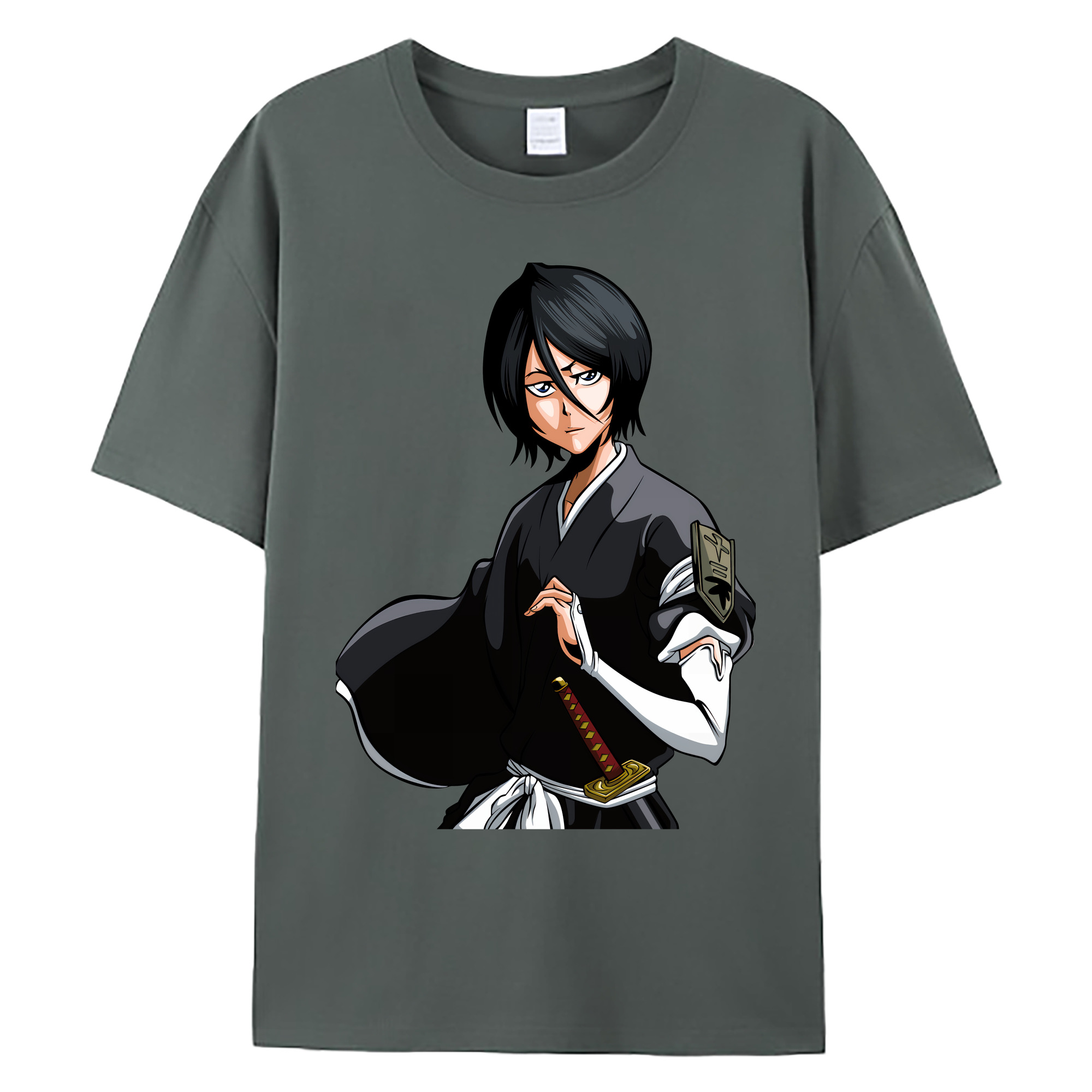 （画像用） ブリーチ 朽木ルキア BLEACH Kuchiki Rukia 綿100％ メンズ半袖Tシャツ｜肌触りやわらか＆通気性